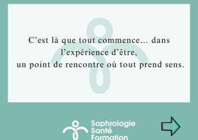 Illustration de l'expérience d'être en sophrologie, où corps, mental et émotionnel se rencontrent pour donner sens à l'existence